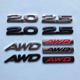 3D Metal 2.0 2.5 AWD Letters Car Trunk Emblem Badge Decal For Mazda 3 5 6 CX30 CX3 CX5 CX-5 CX7 2.5 AWD Sticker Accessories