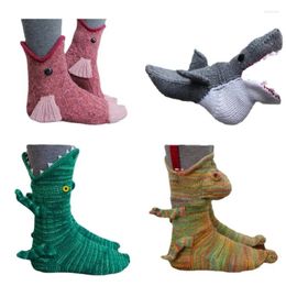 Men's Socks 3D Knitted Animal Crocodile Creative Cute Floor Cotton And Women's Baby Mid-tube