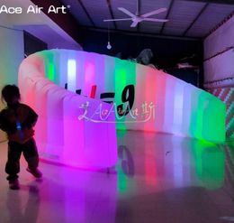 2020 Newly style led po wall inflatable po booth dj booth trade show divider with 10 pcs spotlights on discount3386390