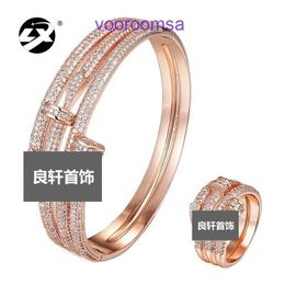 Fashion Ring Carter Ladies Rose Gold Silver Lady Rings Designer Jewellery for sale atmosphere three ring nail Bracelet Set Plated Colour creativ With Original Box