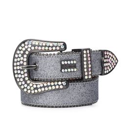 Designer Belt Bb Belts Fashion Luxury Mens Belt And Lady Belt Leather Belts Decorated With Colourful Diamonds Chain Belt 3.8 Cm 8990