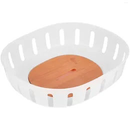 Dinnerware Sets Double Layer Drainer Basket Homedecor Desktop Fruit Holder Plastic Container Multiuse Storage