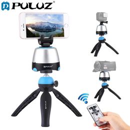 Tripods Puluz Electronic 360 Degree Rotation Panoramic Head with Remote Controller &tripod Mount &phone Clamp for Smartphones,gopro,dslr