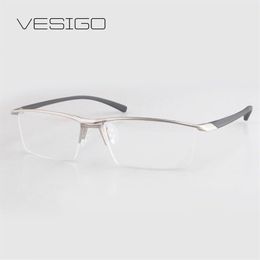 Whole- 2016 Fashion Titanium rimless eyeglasses frame Brand Men Glasses suit reading glasses P9112232x