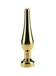 Small Size Gold Anal Toys with Diamond Butt Plug for Beginners Metal Anal Beads Unisex Sex Toys Adult Sex Products for Women Men3997514