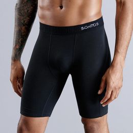 Underpants Long Boxer for Man Cotton Men's Panties Family Print Boxershorts Mens Open Front Underwear Sexy Male Underpants Shorts Brands