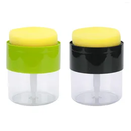 Liquid Soap Dispenser With Sponge Holder (scrubber Included) Multifunctional Practical Dish For Home Dorms Kitchen El