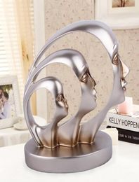 Half Face Sculpture Statue Abstract Modern Art Deco Beautiful Girl Ornaments6952315