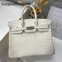 Himalayans Bags Himalayans Handbags Genuine Leather Bag Himalayanss Tote Family Special Bk25 Mist Face True Crocodile Skin Sewn Wax Thread Silver Buck