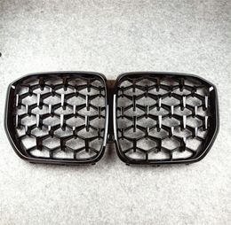 One Pair Diamond Style Front Racing Grill Kidney Grills Grille Car Accessories For BMW X5 G05 Mesh Grilles6970105