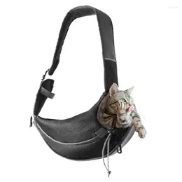 Dog Carrier Pet Portable Puppy Sling Bag Breathable Hand Free Safe Crossbody With Adjustable Strap For Medium Small Dogs