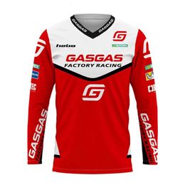 GASGAS Motorcycle Riding Clothing Downhill Bike MTB Jersey Men's Long Sleeve Cycling Shirt Maillot Ciclismo Hombre 240109