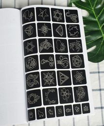 352pcs Small Glitter Tattoo Stencil Woman Female Kids Cute Drawing Templates Cat Flower Letter Airbrush Henna Tattoo Stencils5877276