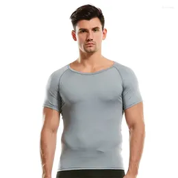 Men's Tank Tops Quick-drying Short-sleeved T-shirt Summer Thin Sports Top Loose Fitness Clothes Training Running Breathable