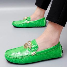 GAI GAI GAI Fashion Boat Classic Drive Casual Quality Leather Comfy Men Bright Colour Loafers Shoes 240109