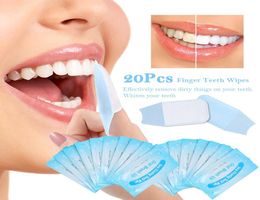 20Pcs Finger Teeth Wipes Teeth Brush Ups Wipes Dental Clean Teeth Whitening Tool for Oral Deep Cleaning2374630