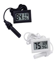 Mini Digital LCD Thermometer Hygrometer Temperature Humidity Meter Thermometer probe white and Black in stock SN24768892047