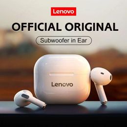 Earphones Lenovo LP40 Mini TWS Bluetooth 5.0 Earphones IPX4 Waterproof Wireless Headphones Touch Control Music Headsets Earbuds with Mic