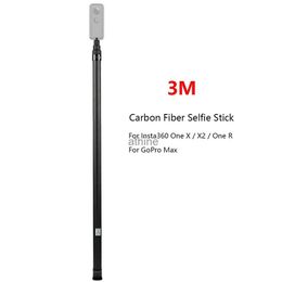 Selfie Monopods 3m Ultra-Long Carbon Fiber Invisible Selfie Stick For Insta360 X3 ONE X2 / ONE R / ONE X / Max YQ240110