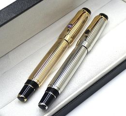 Top High quality Writing Pen Golden Silver Wave point Design Rollerball Fountain pens office school supplies with Diamond and Seri3648600