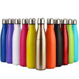 water bottle 304 Stainless Steel Insulated Water Cups Sports Bottles Vacuum Prevent Leakage Keep Water Cool and Hot 500ml YQ240110