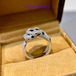 Carter Classic Designer Rings for Men and Women Full Diamond Ring Set with Zircon Light Luxury Fashion High Grade Card Family Leopard Jewellery With Original Box