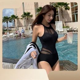 Set New Bikini Conservative Cover Belly Slimming Sexy Swimsuit Backless Onepiece Swimsuit Women Small Chest Gathering