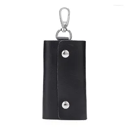 Keychains Small Wallet Keychain Men Women Key Holder Organiser Pouch Cow Split Car Housekeeper Case Mini Bag