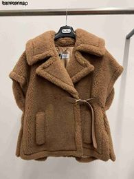 Alpaca Coat Maxmaras Wool Coat Same Material MAXMARA Girl Buys 23 Autumn/Winter Fleece Mulberry Silk Sleeveless Vest in Milan