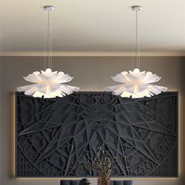 Creative Design of Multi-layer Acrylic Flower Chandelier Dining Room Bedroom Suspension Lamp Indoor Decoration LED Pendant Light