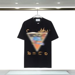 2024 Fashion Men's T-shirt Summer Men's and Women's Couples Casual Short sleeved Cotton Designer Printed Letter Shirt Hip Hop Street Top Short sleeved Men's Clothing9H8