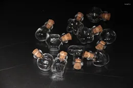 Bottles Mix Mini Glass With Cork Small Jars Wishing Bracelets Pendants Gifts Drift Vial Wedding Gift 10PCS
