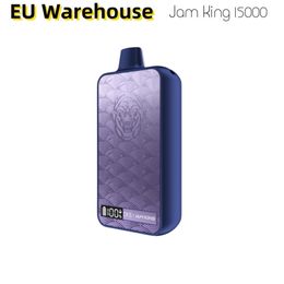 EU Warehouse Vape Jam King CKS 15000 Puffs 12 Flavors 24ml E-Liquid Disposable Pods Screen Display 2% 3% 5% E Cigarette Mesh Coil Rechargeable Vaper 650mAh Battery