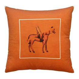 High-end Orange Italian Pillow Blankets Blanket Car Two-in-One Dual-Use Siesta Noon Break Living Room Sofa Cushion Cover