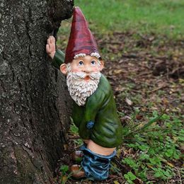 New white-bearded gnome old man dwarf statue resin handicraft ornament christmas garden ornament