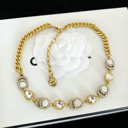 Marke Brief Vintage Anhänger Designer für Frauen Kette Vergoldet Halskette Schmuck Zubehör Geschenk