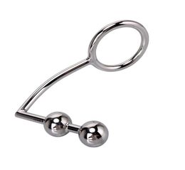 Stainless Steel Anal Hook butt Plugs With Penis ring Sex Toys For Men Masturbation orgasm Anus Prostate Massage9985882