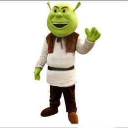 2018 Factory direct Shrek Mascot Costume Adult For Halloween 2012
