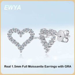 Stud EWYA Real Moissanite Diamond Stud Earrings for Women S925 Sterling Silver White Gold Plated Earring Ear Studs Fine Jewelry Gift YQ240110
