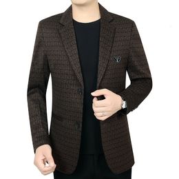 Men Plus Cotton Suit Jacket 2023 Autumn and Winter Young Business Leisure Blazers for Elegant Stylish 240110