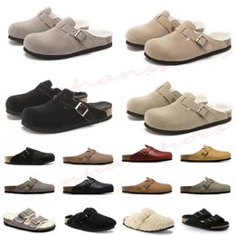 Designer Clogs Sandals Casual Shoes Men Women Slippers Cork Flat Slides Leather Cotton Slipper Buckle Strap Clog Mules Sandal Dhgates