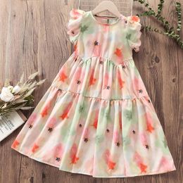 Girl Dresses Summer Girls Outfits Floral For Kids Clothes Baby Chiffon Dress Teenagers Sleeveless Children Costumes 4 6 8 9 12 Years