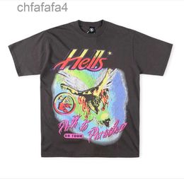 Mens Hellstar Tees Designer t Shirts Men Luxurys Designers T-shirts Studios Metal Angel Tee 08tour Print Casual Short Sleeve Street Top S187 CHY2