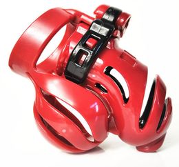 Male Chastity Devices Cock Cages Device Penis Cage Ball Bondage Torture 3D Resin PC Detachable RedBlack XCXA390JD3160841