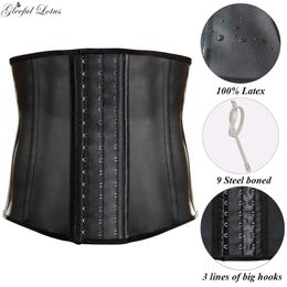 Men Shapewear Modelling Strap Male Slimming Belt Abdominal Binder Body Shaper Latex Waist Trainer Corset For Slimming Underwear 240110