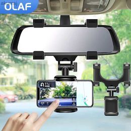 Cell Phone Mounts Holders Universal Car Rearview Mirror Mount Stand Holder 360 Mobile Phone Support Stand Car GPS Adjustable CellPhone For Holder YQ240110