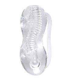 Transparent Silicone Penis Trainer Male Masturbator Pocket Pussy Stretchy Masturbation Cup Adult Sex Toys for Men 07012066028