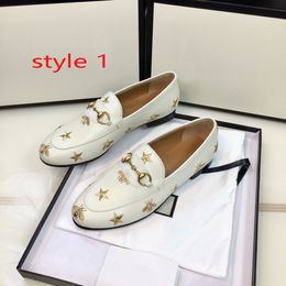 Formal dress designer womens shoes 100% metal buckle lady letter flat shoe mules princetown men trample lazy loafers size 35-42-43-45 genuine leather sole with box