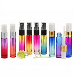 Color Gradient 10ml Fine Mist Pump Sprayer Glass Bottles Designed for Essential Oils Perfumes Cleaning Poducts Aromatherapy Bottle8920821