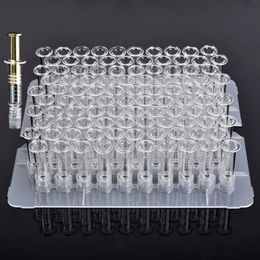 2024 Golden Silver Color Plunger Glass Syringe 1.0ml for m6t th205 Cartridge Tank Disposable Atomizer Smoking Thick oil Injector Tray Box